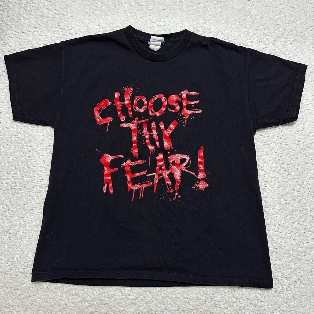 Vintage 2007 Universal Halloween Horror Nights Choose Thy Fear T-Shirt Size S - Picture 2 of 11